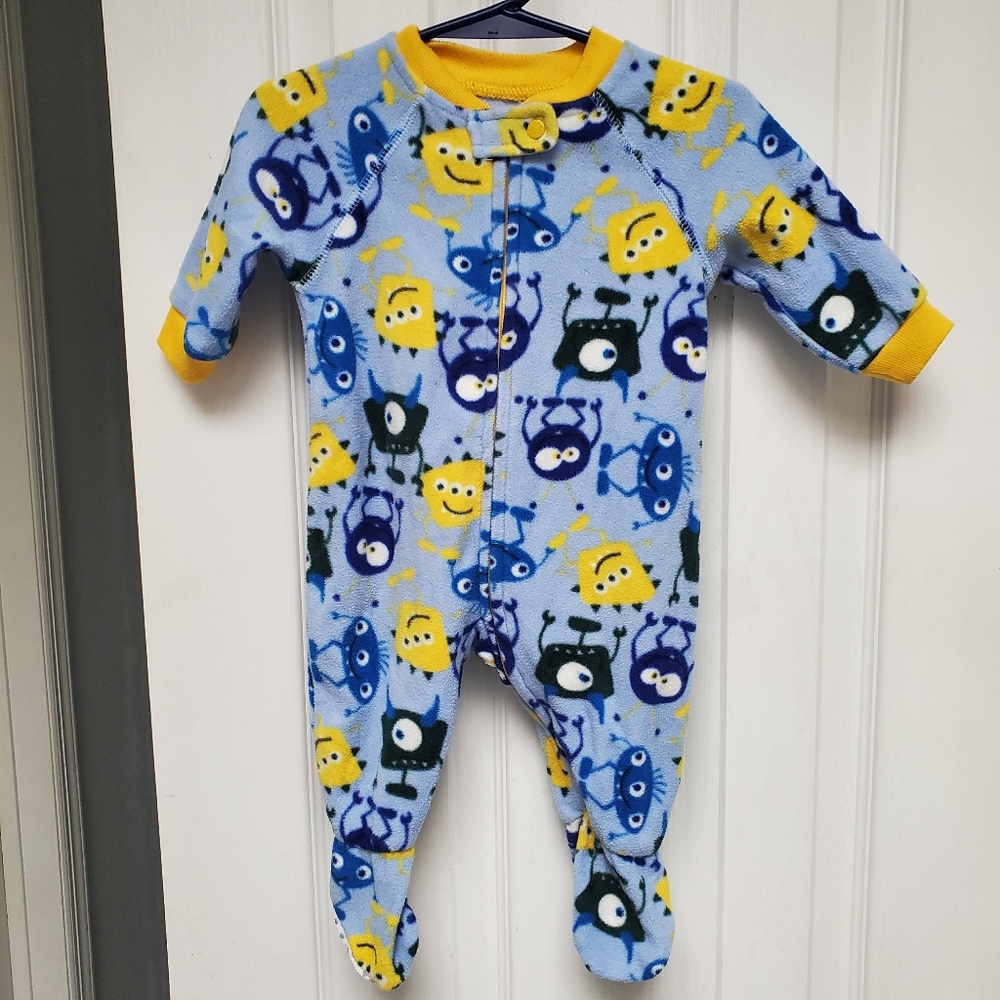 Children's Place Monster Fleece Onesie - size 3-6 months